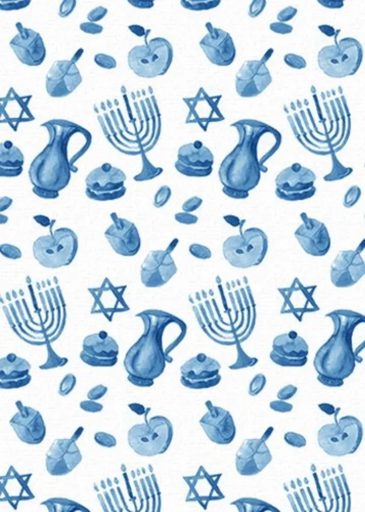 Oval Hanukkah Photo Frame card inside left