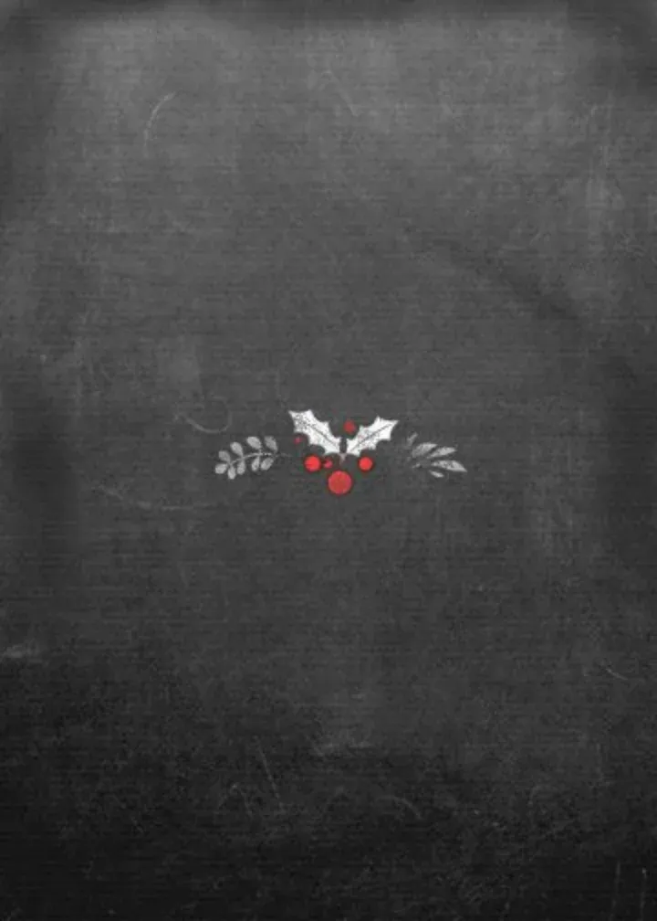 Christmas Holly Chalk card inside left