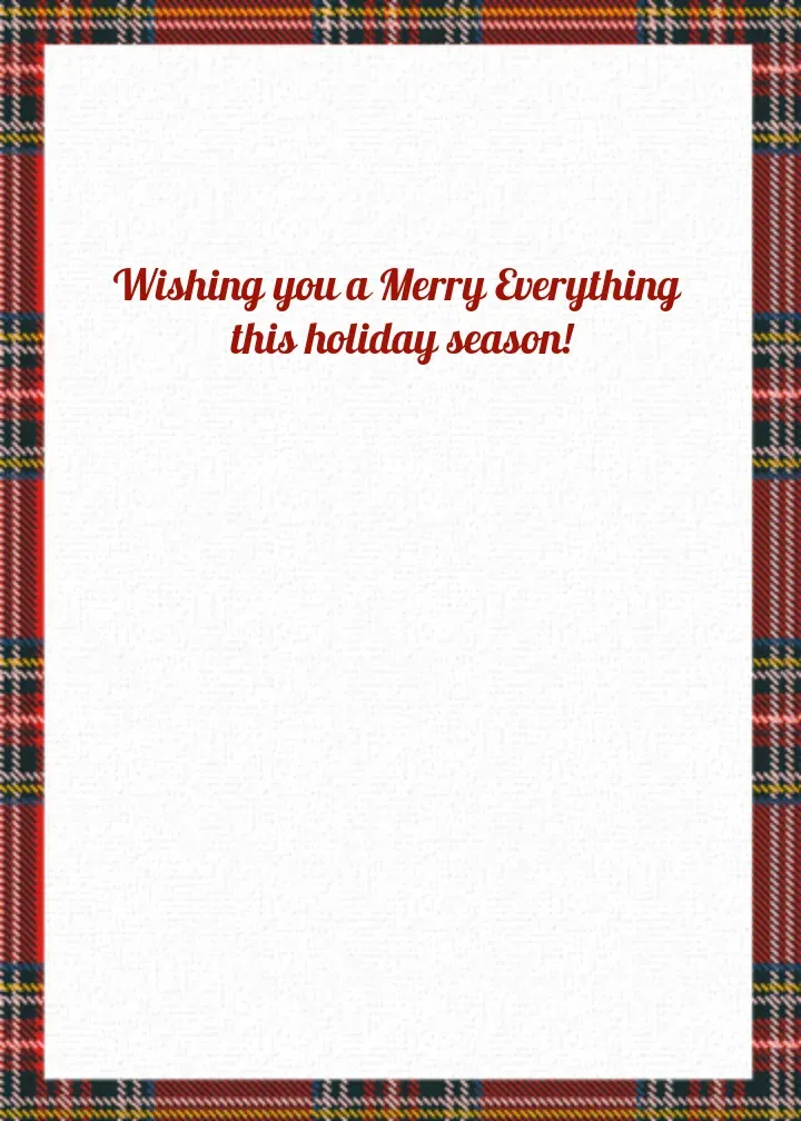 Merry Everything Photo card inside right
