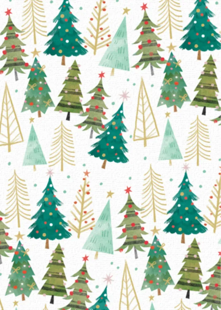 Christmas Trees card inside left