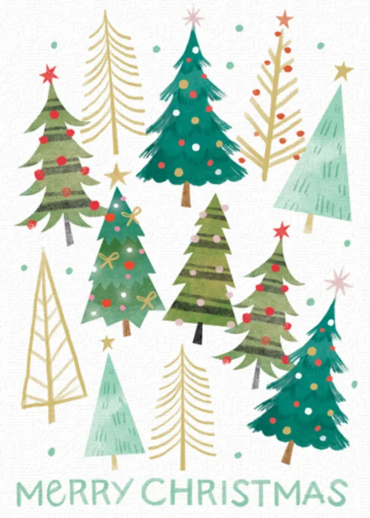 Holiday Trees card front