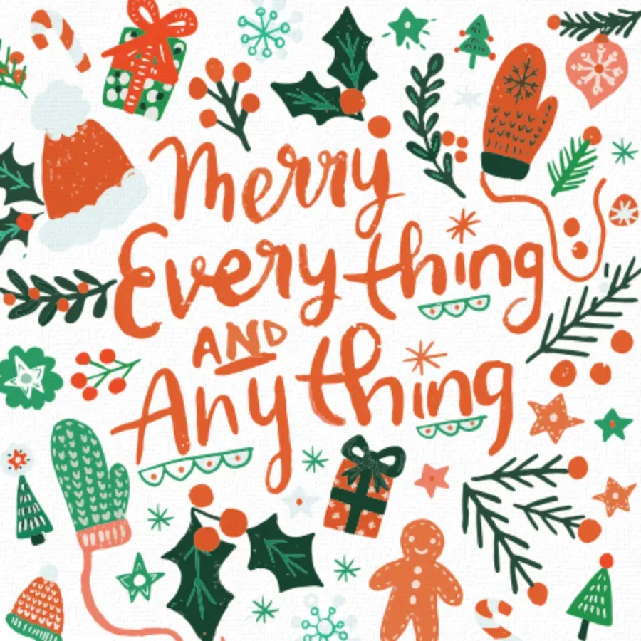 Merry Everything and Anything card front