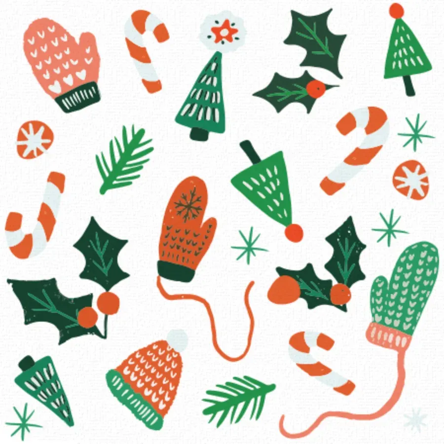 Merry Everything and Anything card inside left