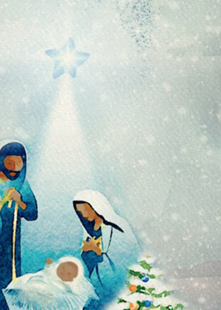 Holy Nativity card inside left