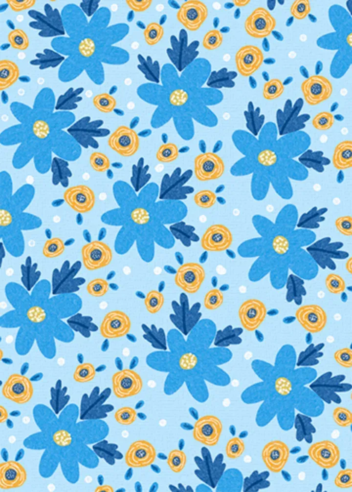 Hanukkah Floral card inside left