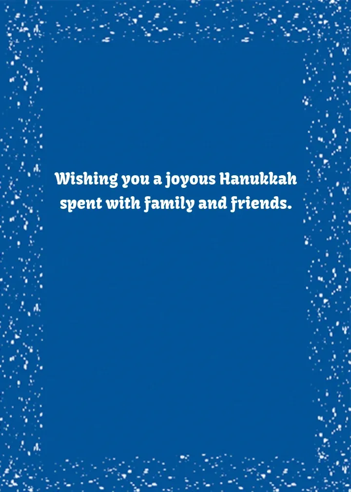 Hanukkah Floral card inside right