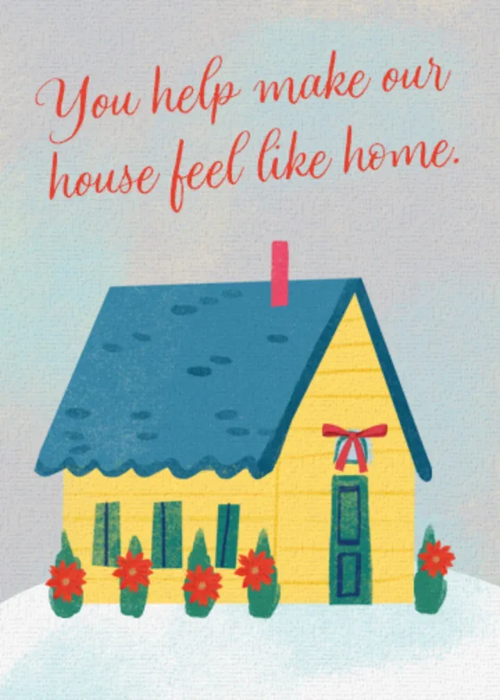 Home Sweet Home Thanks card front