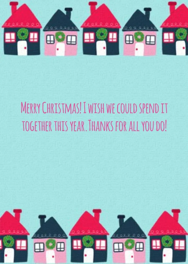 Christmas Neighbor Thanks card inside right