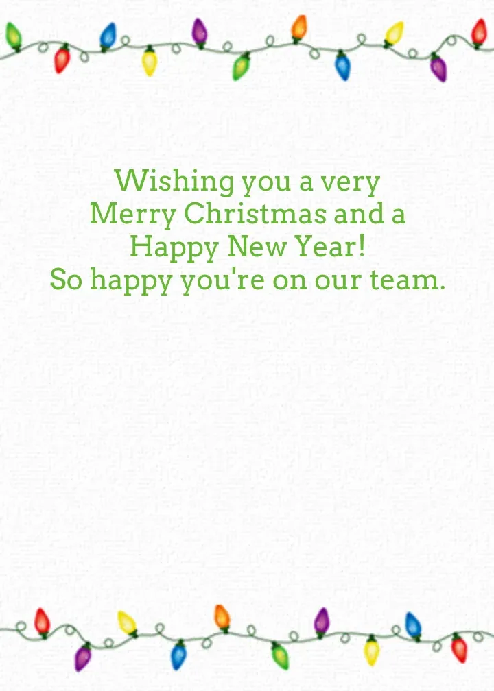 Holiday Coworker Thanks card inside right