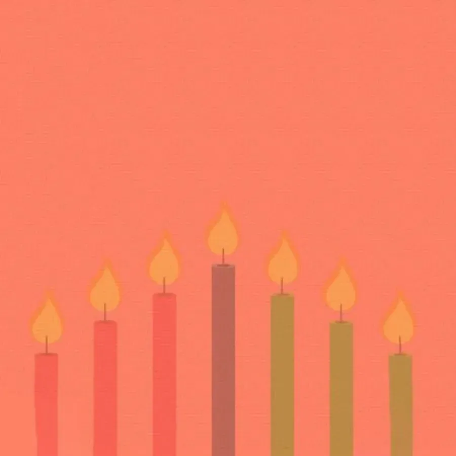 Peaceful Kwanzaa Light card inside left