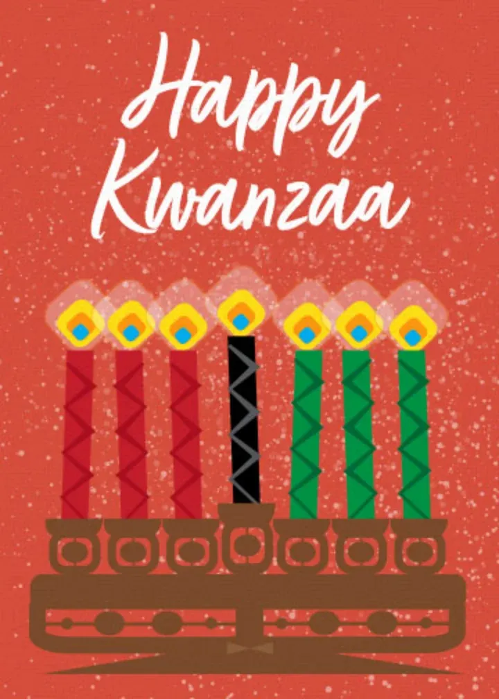 Happy Kwanzaa Kinara card front