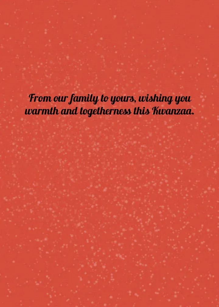 Happy Kwanzaa Kinara card inside right