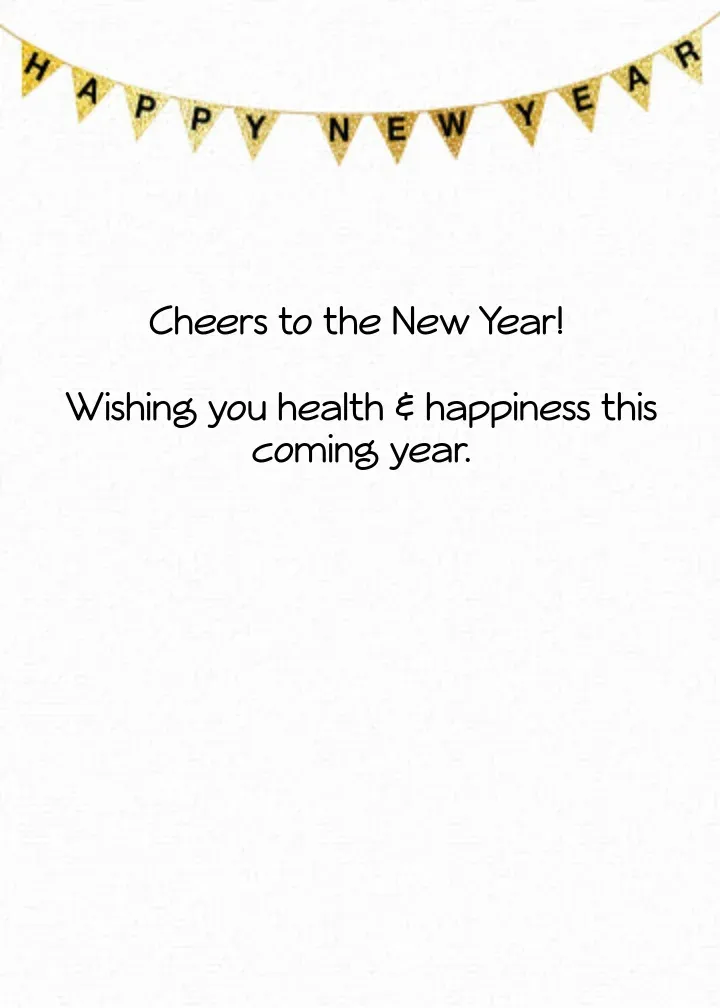 Happy New Year Coworker card inside right