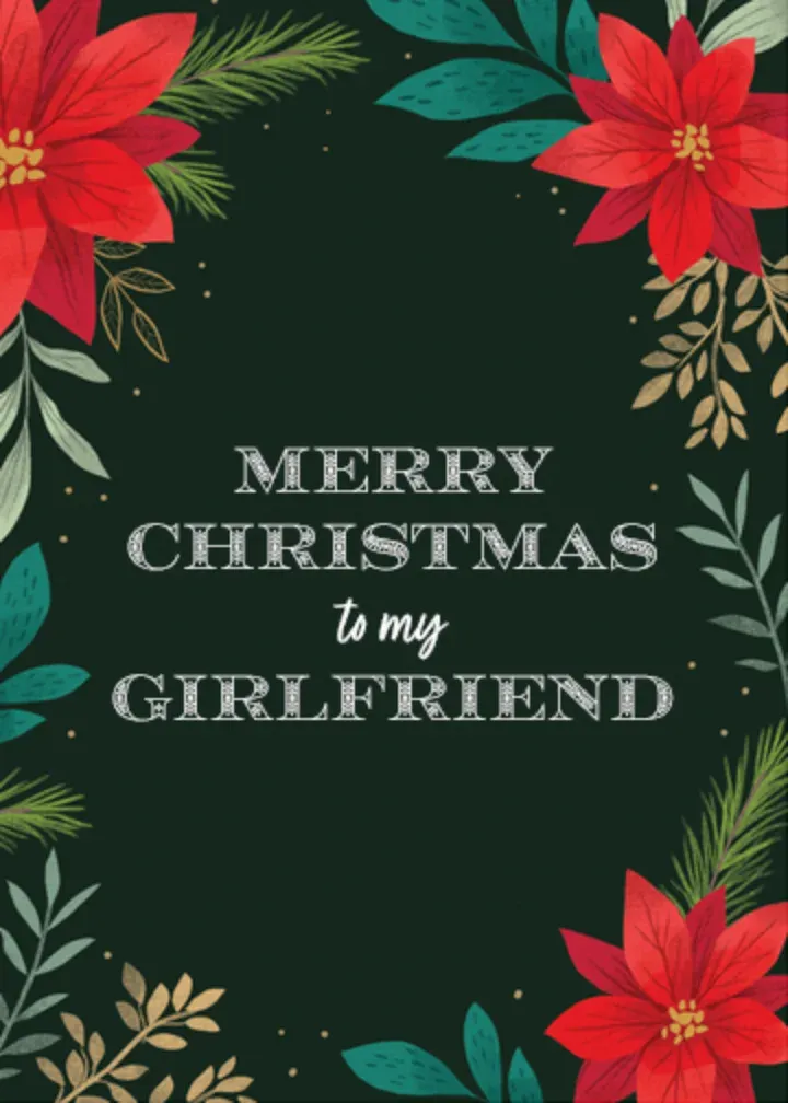 Merry Christmas Girlfriend card front