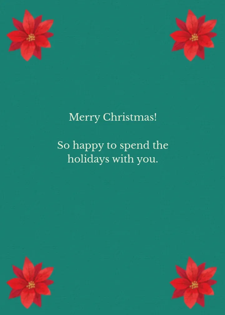 Merry Christmas Girlfriend card inside right