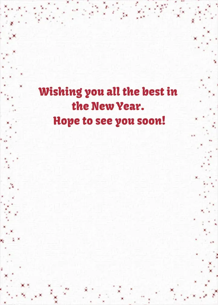 Joyful New Year Photo card inside right