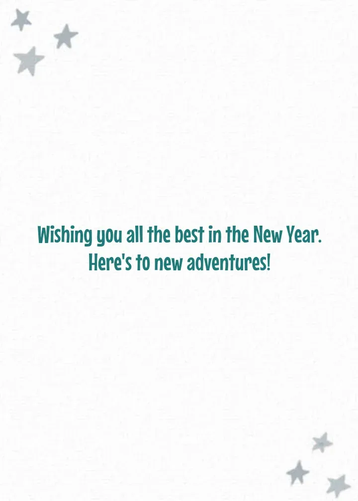 New Year, New Adventure card inside right