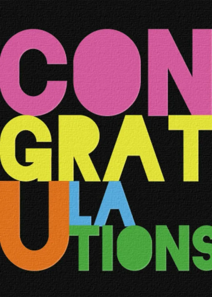 Congrats Color card front