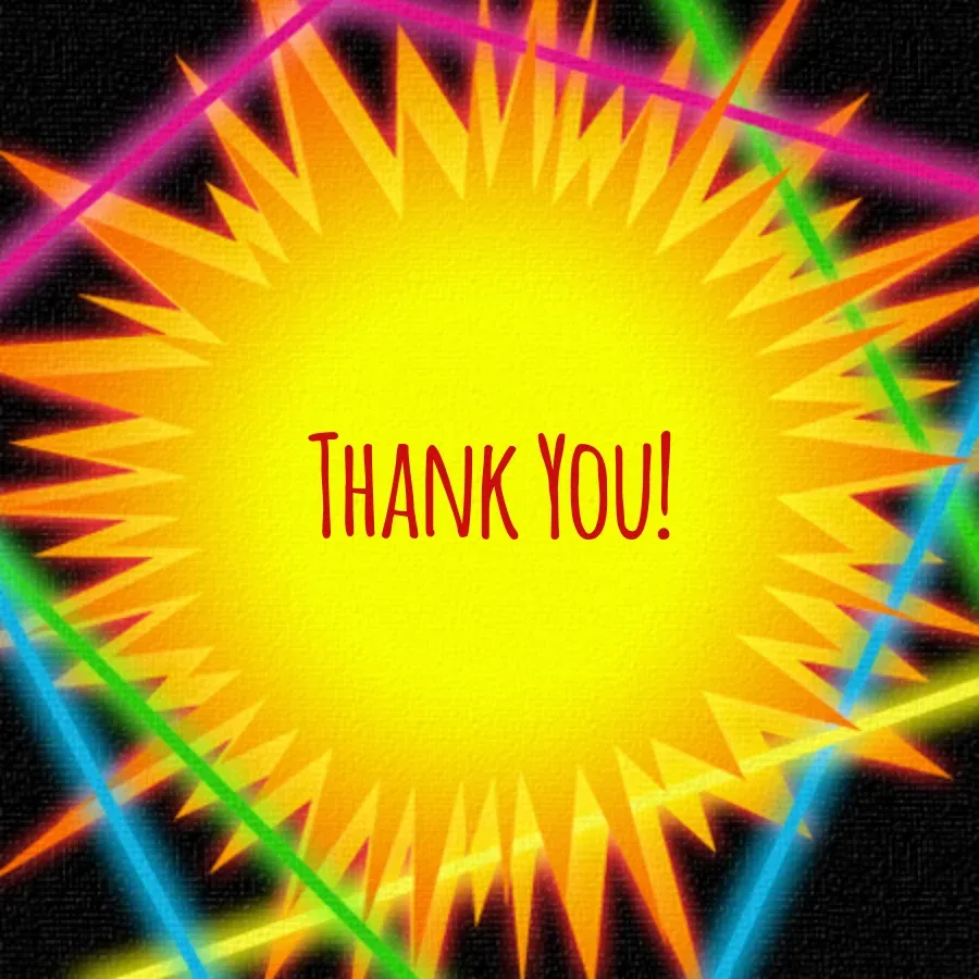 Laser Tag Thank You card front