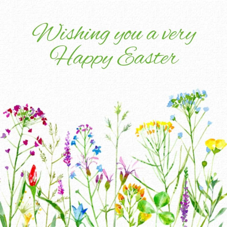 Easter Wildflowers card front