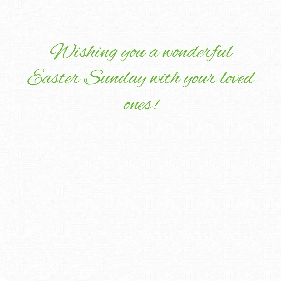 Easter Wildflowers card inside right