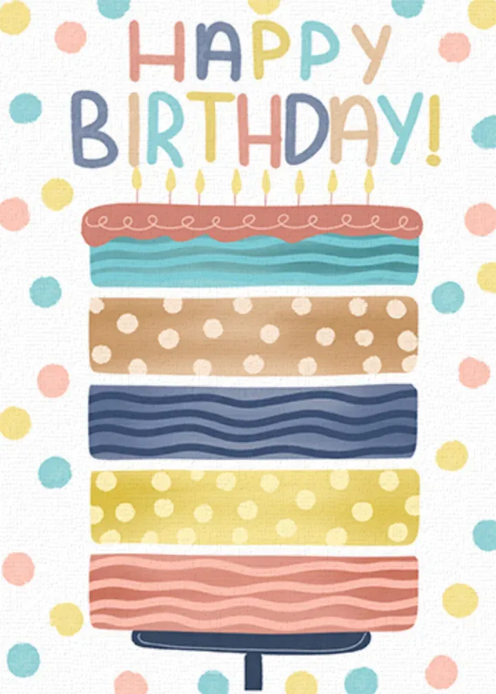Layer Birthday Cake card front
