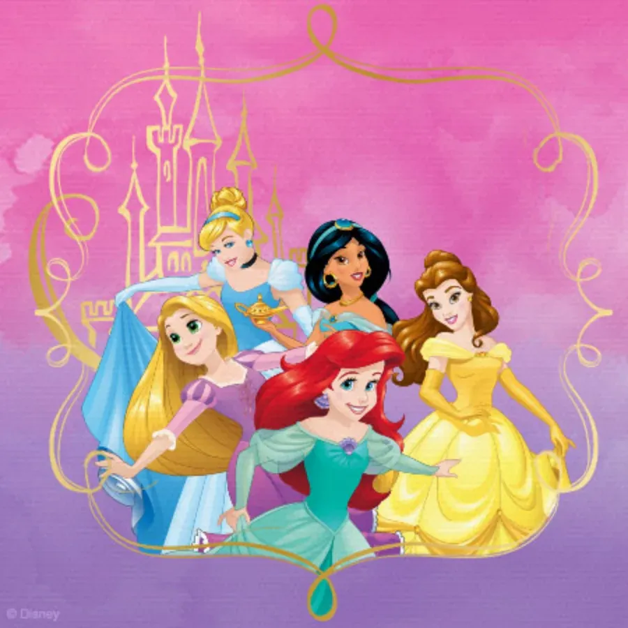 Disney Princess Birthday Thanks card inside left