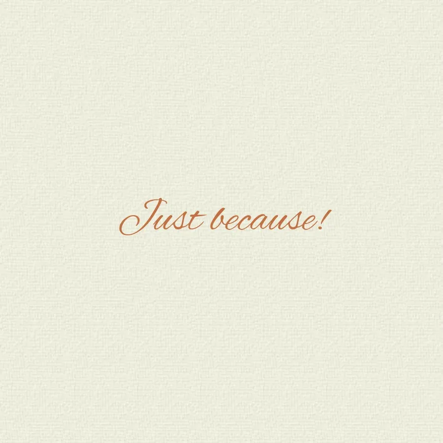 Yellow Flower Just Because card inside right