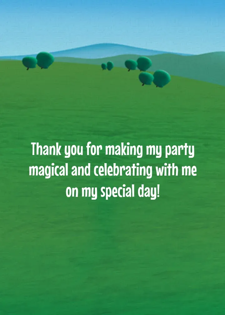 Mickey Mouse Birthday Thanks card inside right