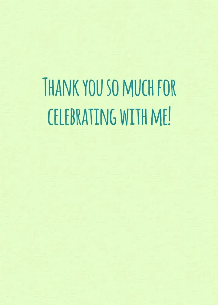 Groovy Owl Birthday Thanks card inside right