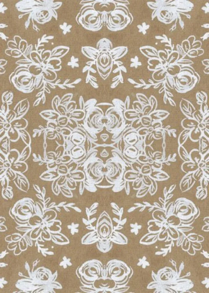 Rustic Floral Birthday Thank You card inside left