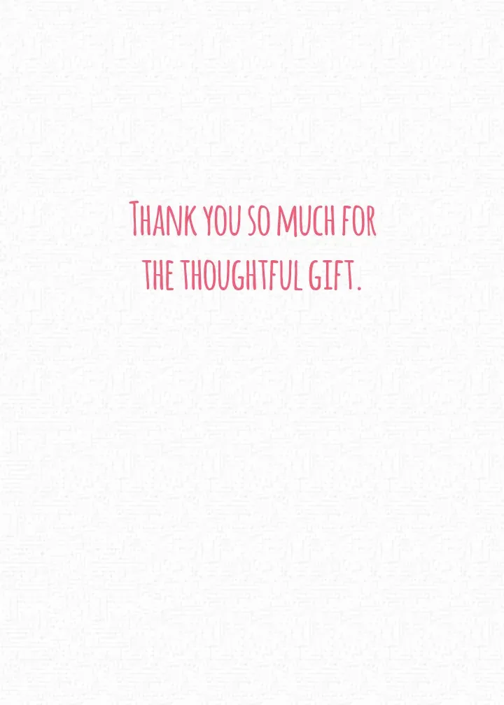 Thank You Chalkboard Gifts card inside right
