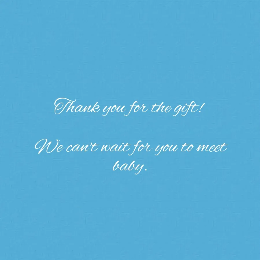 Blue Photo Frame Baby card inside right