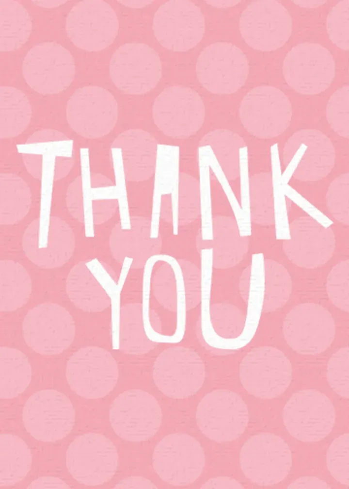 Retro Polka Dot Pink card front