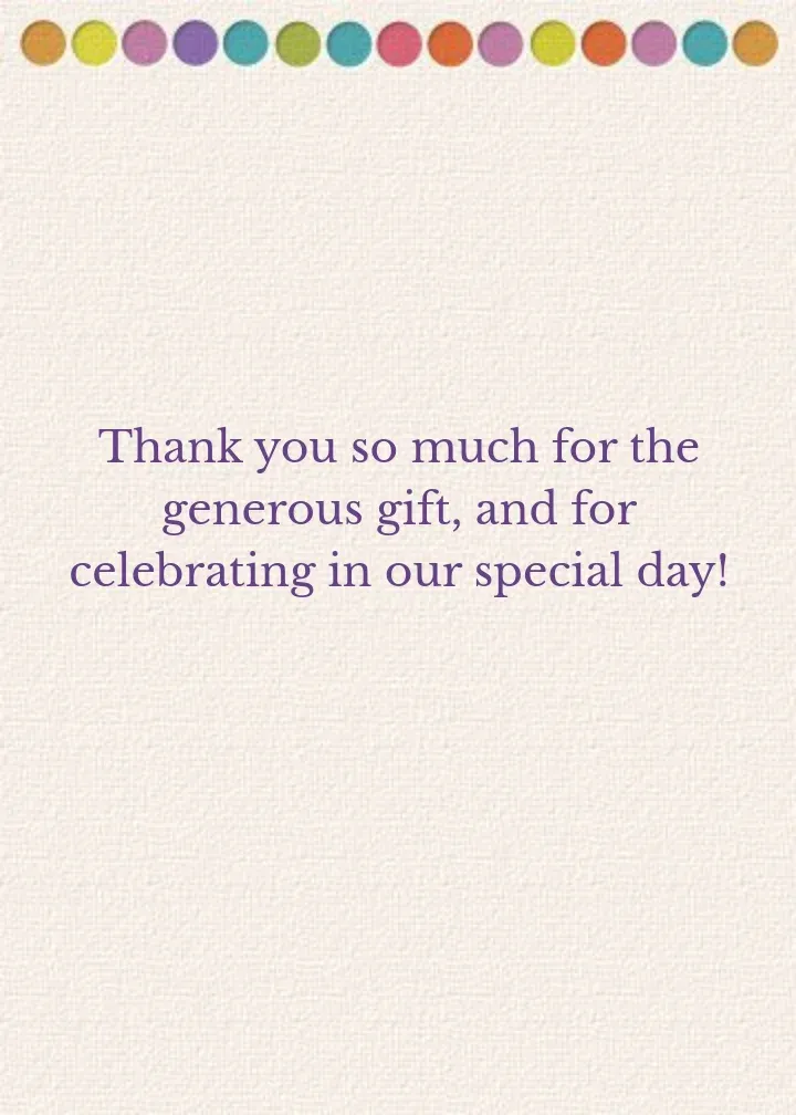 Bright Dots Baby card inside right