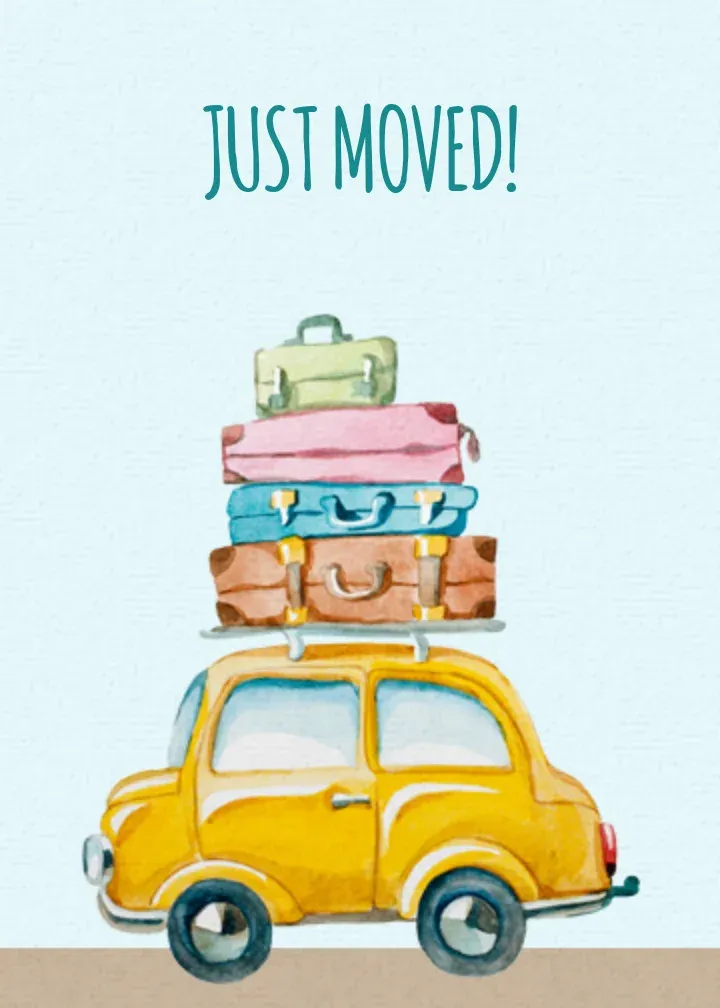Moving Luggage card front