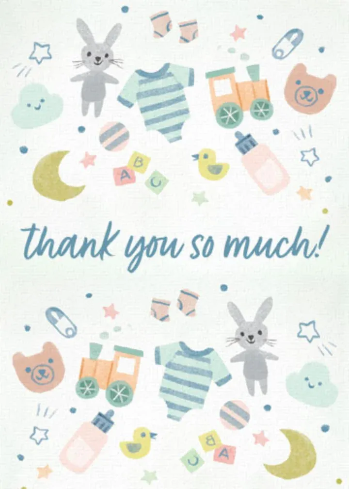 Thank You Baby Shower card front