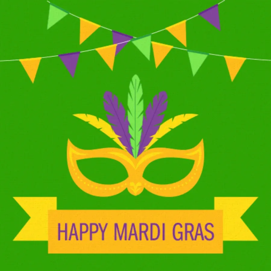 Mardi Gras Masquerade card front