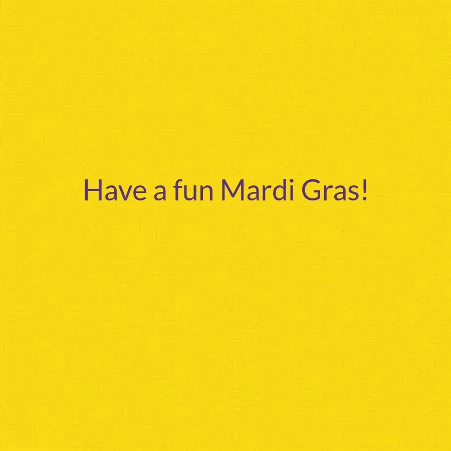 Mardi Gras Masquerade card inside right