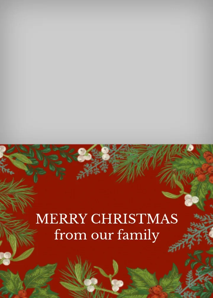 Holiday Family Photo card front