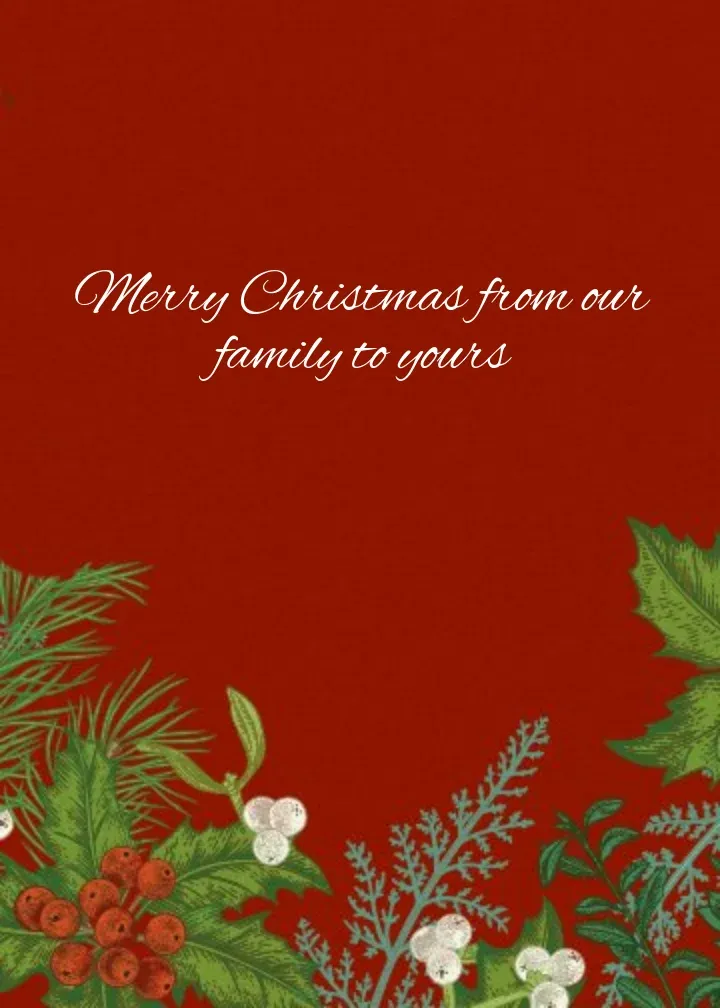 Holiday Family Photo card inside right