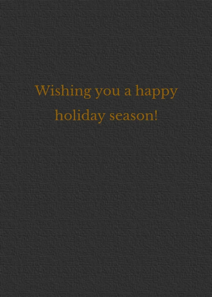 Business Gold Poinsettia card inside right