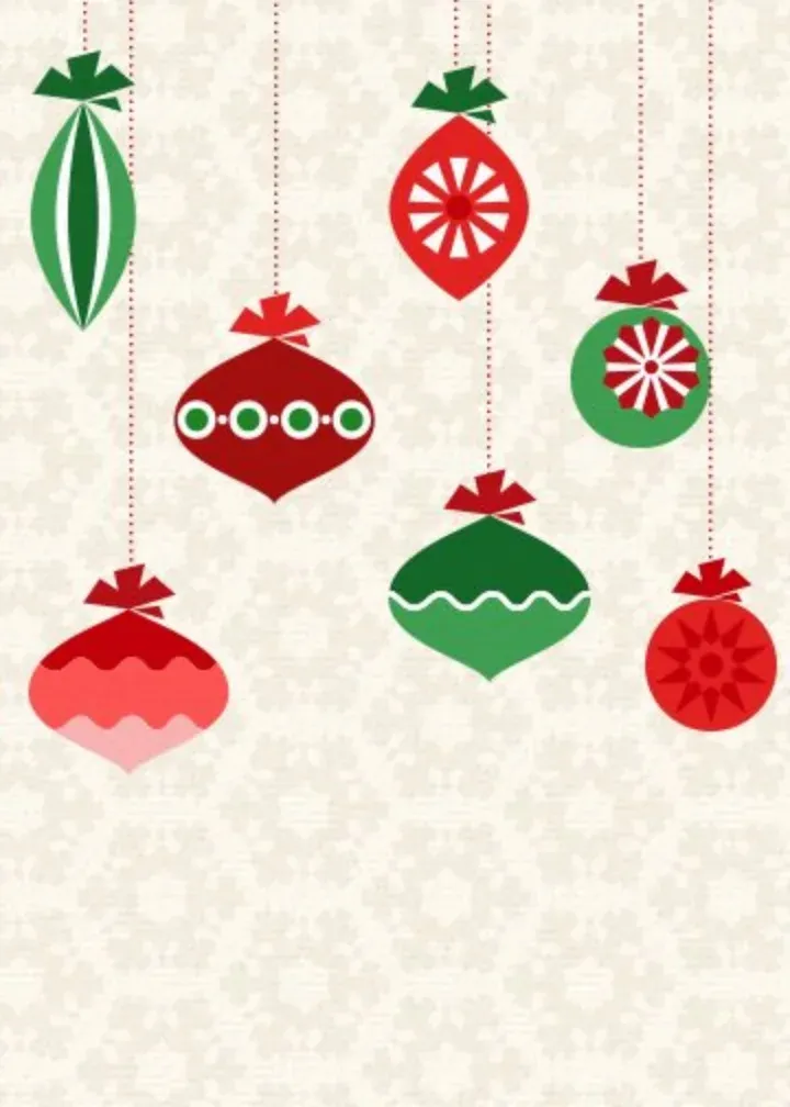 Holiday Thank You Ornament card inside left