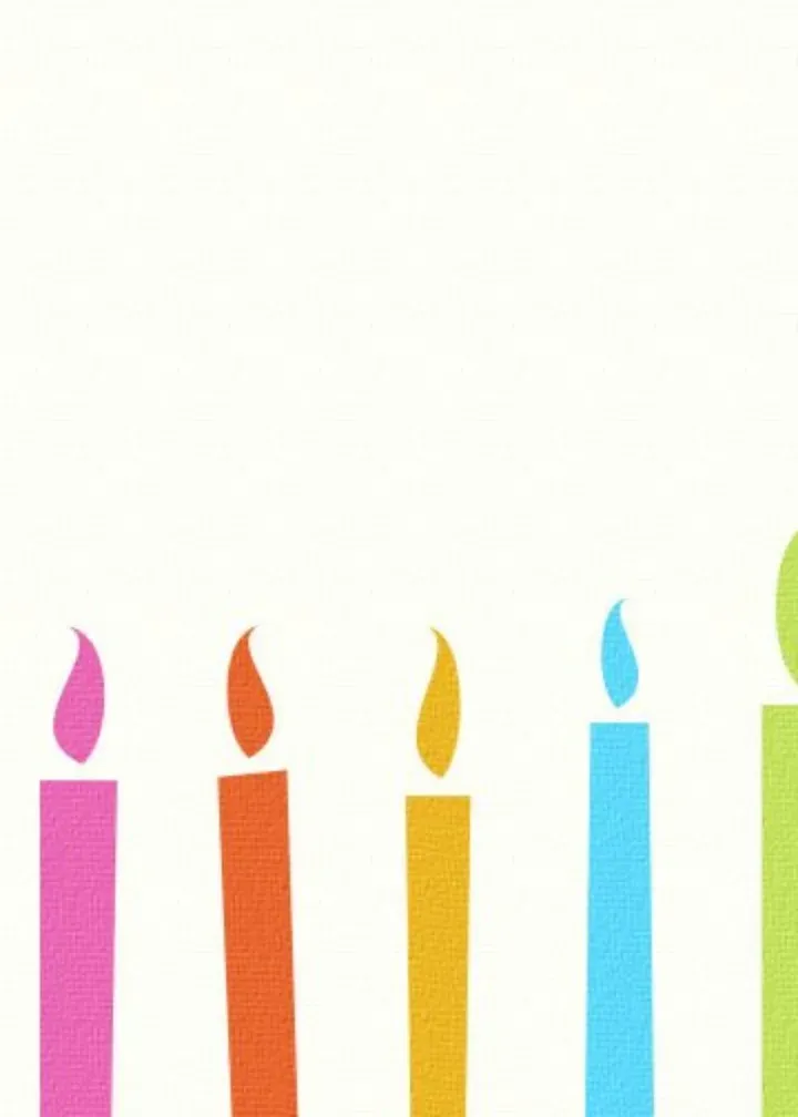 Bright Hanukkah Candles card inside left