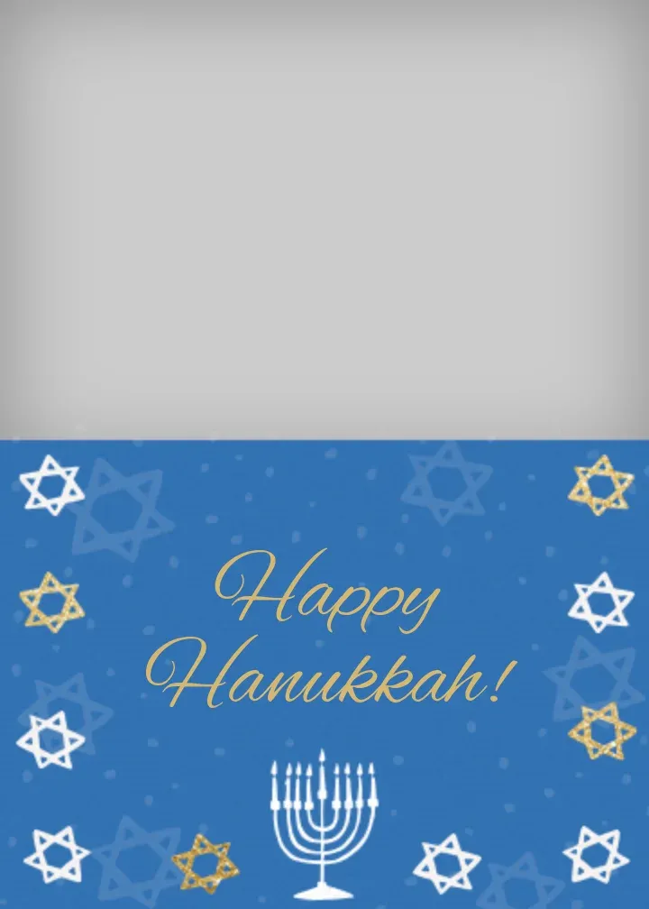 Hanukkah Stars Border card front