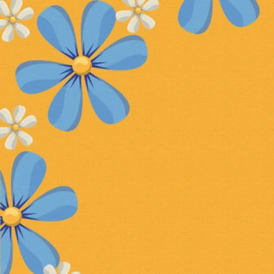 Periwinkle Flowers card inside left