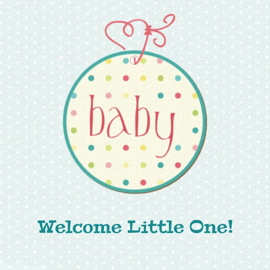 Baby Girl Tag card front