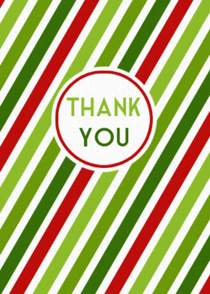 Holiday Thank You card front