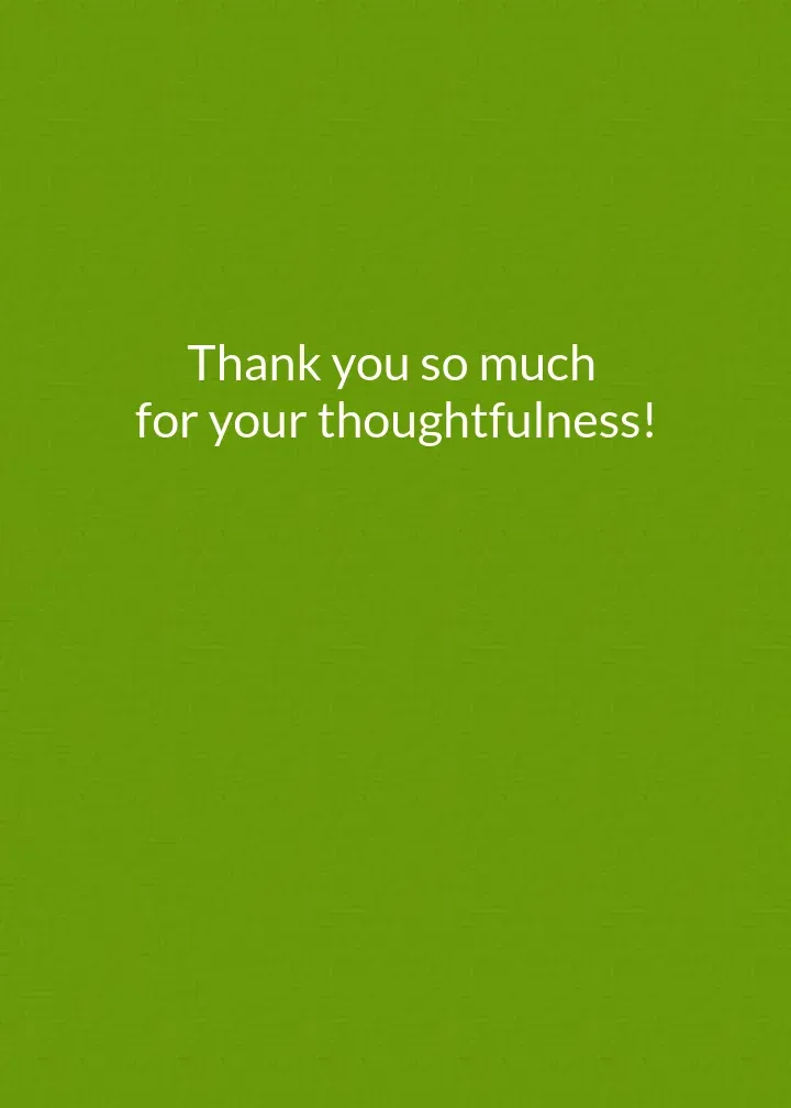 Holiday Thank You card inside right