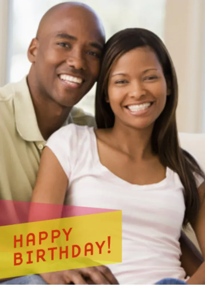 Birthday Full Photo Banner card front